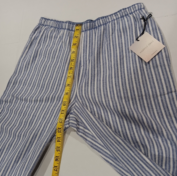 Happily Grey Women's (Size S) Gray-Blue Stripe Pajama Pants (NWT) - Picture 9 of 14